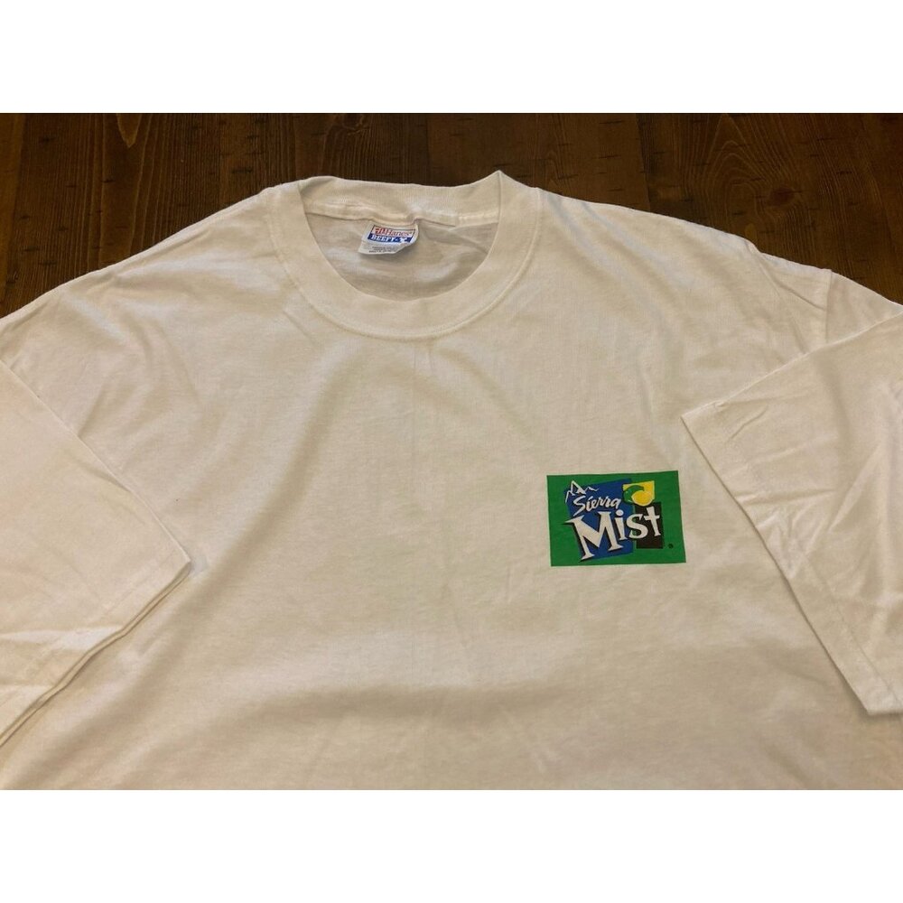 Pepsi Sierra Mist Logo Promo T-Shirt Size XL Vtg White Defunct Soda Brand 2000s